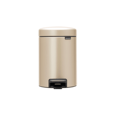 Larissa-prullenbak toilet-Brabantia NewIcon Pedaalemmer 3 Liter Metallic Gold