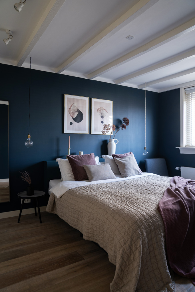 blauwe slaapkamer