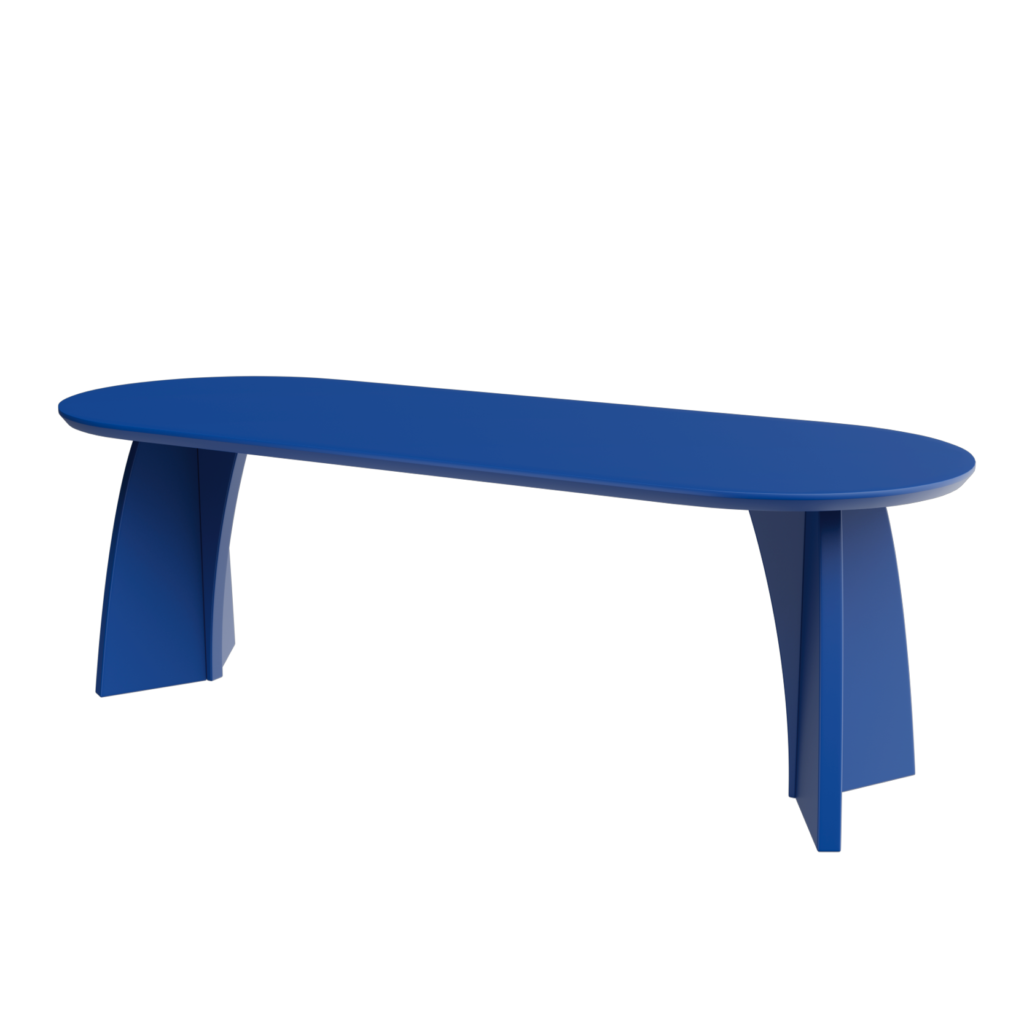 The Home Style Club - Deens ovaal eettafel - Royal Sapphire / kobalt blauw