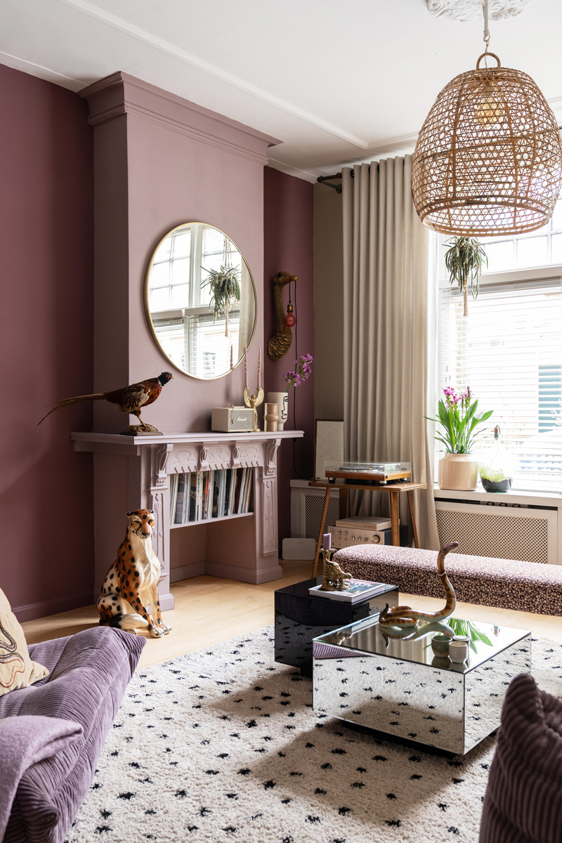 goud in het interieur bij debbie met vintage items