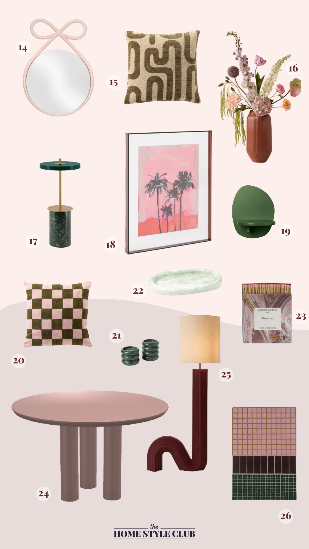 Moodboard met interieur accessoires en interieur meubels in de woonstijl Parijs Chique