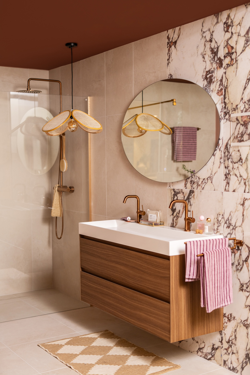The Home Style Club x Brugman - Badkamer collectie Merlot Marble