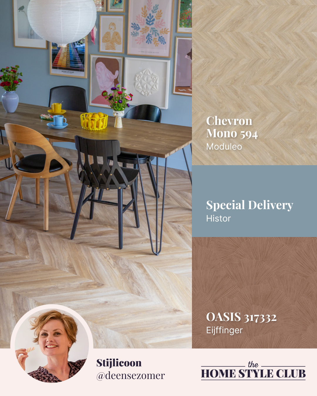 Stijlicoon Linda mix en matched haar vloer kleurrijk, creatief en helemaal eigen