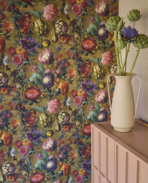 Oude meesters bloemen in de behangcollectie Eijffinger 