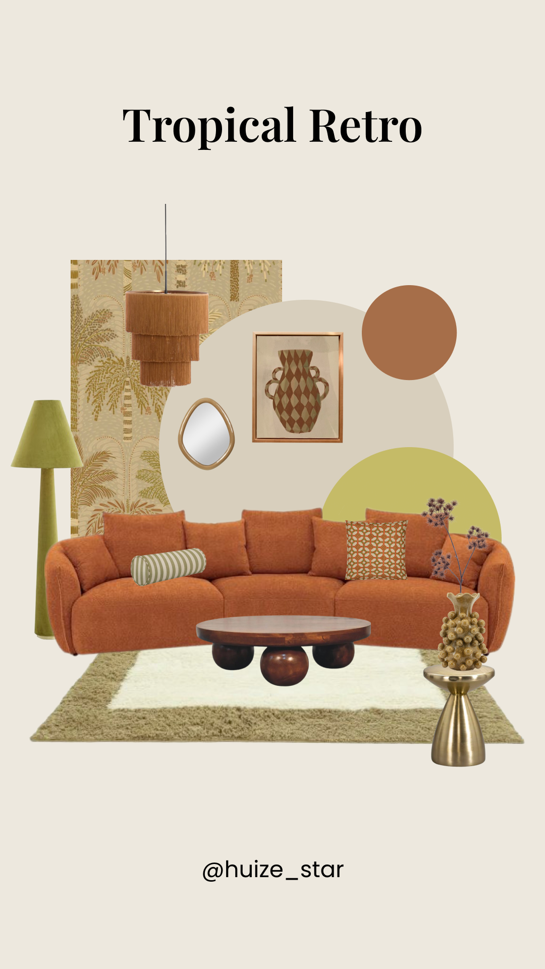 Histor kleur van het jaar 2026 - Secret Safari - Moodboards Tropical Retro