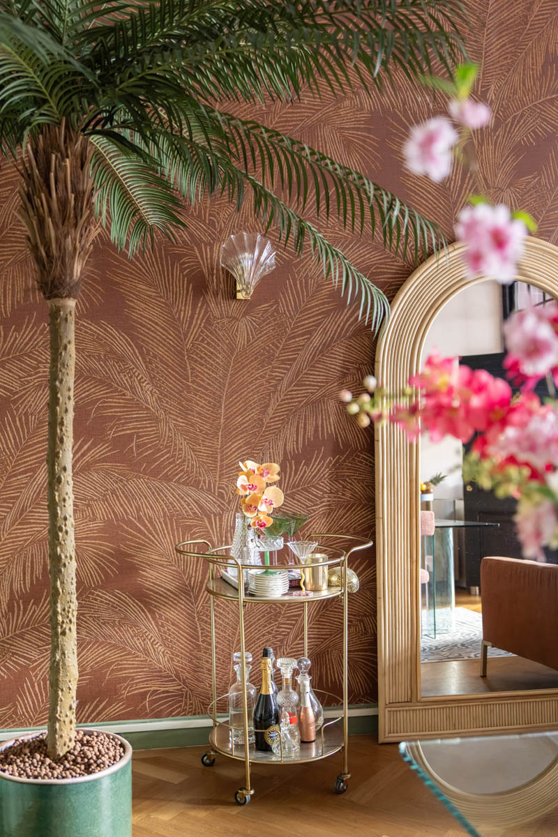 Kantoor The Home Style Club met Arte behang met palmbonen design