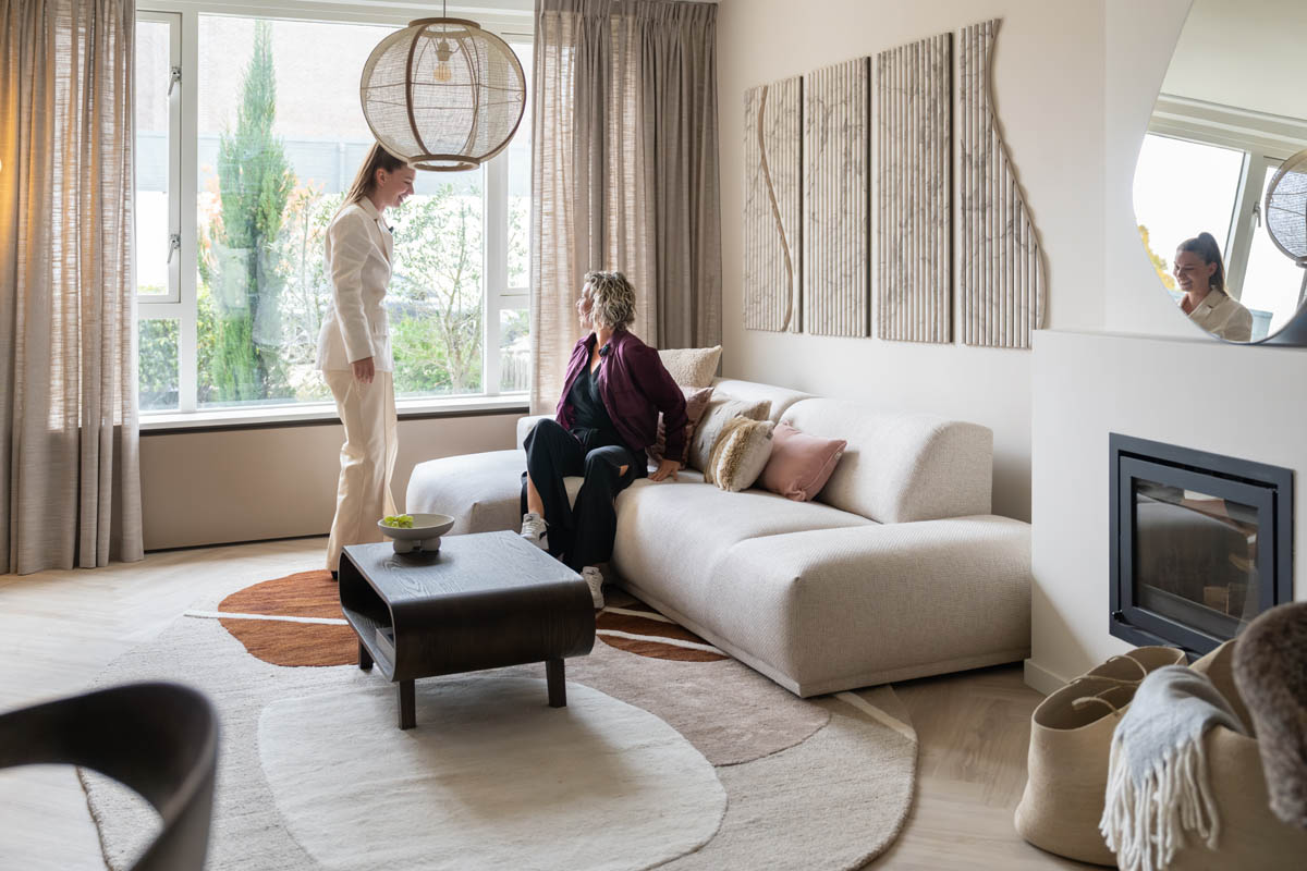 Japandi kunstwerk met akoestische wandpanelen maken DIY groot kunstwerk van meerdere panelen in zwart wit 